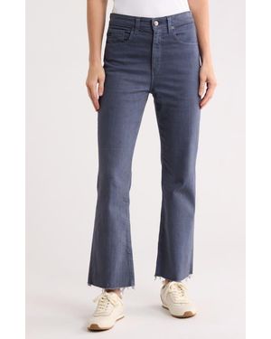 AG Jeans Kinsley High Waist Raw Hem Ankle Flare Jeans - Blue