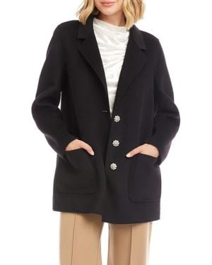 Karen Kane Oversize Brushed Blazer - Black