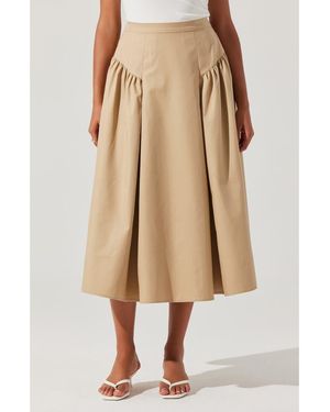 Astr Laila Midi Skirt - Natural