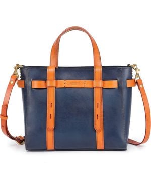 Old Trend Westland Leather Mini Tote - Blue