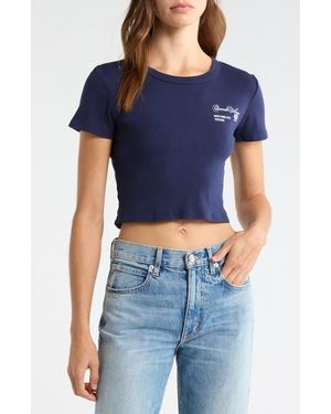 PacSun Queens Village Graphic Baby Tee - Blue