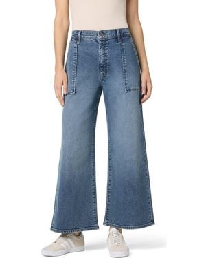 Hudson Jeans Jolene Wide Leg Ankle Crop Jeans - Blue