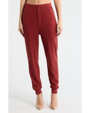 RE/DONE Cotton Thermal Sweatpants - Red