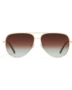 Quay High Key Mini 60Mm Aviator Sunglasses - Brown