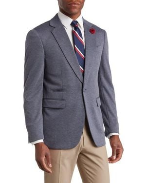 T.R. Premium Super Stretch Cotton Blend Blazer - Blue