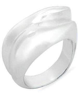 Leith Ridged Ring - White