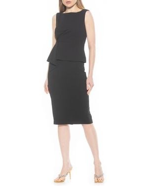 Alexia Admor Amora Boat Neck Sleeveless Sheath Dress - Black