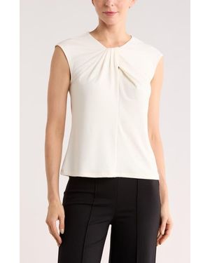 Nordstrom Rack Twist Neck Cap Sleeve T-Shirt - Natural