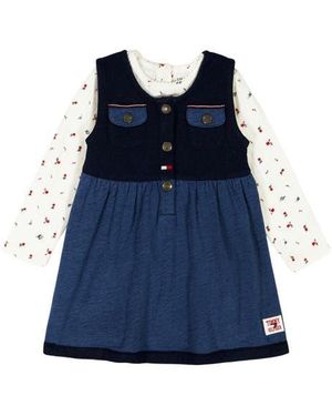 Tommy Hilfiger Pointelle Knit Bodysuit & Dress - Blue