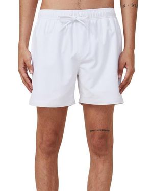 Cotton On Stretch Swim Shorts - White