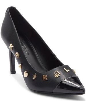 Karl Lagerfeld Gloria Pins Cap Toe Pump - Black