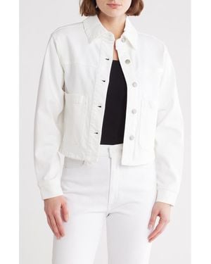 Joe's Jeans Crop Denim Jacket - White