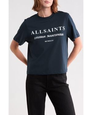 AllSaints Lisa Omnium Cotton Graphic T-Shirt - Blue
