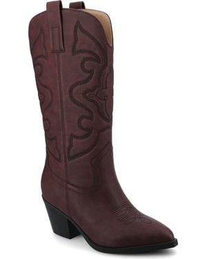 Journee Collection Chantry Western Boot - Brown