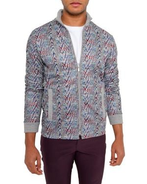 PINOPORTE Handfill Bomber Jacket - Blue