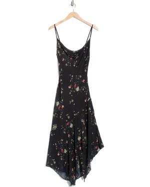 AllSaints Floral Print Slipdress - Black