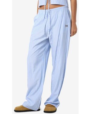 Noisy May Frida Stripe Woven Pants - Blue