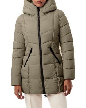 Bernardo Hooded Water Resistant Puffer Jacket - Green