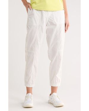 DKNY Drawcord Waist Cotton Cargo Sweatpants - White