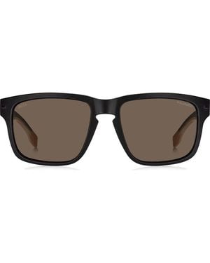 BOSS 1497/S Polarized Rectangular Sunglasses - Brown