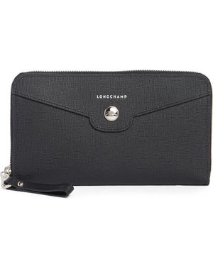 Longchamp Go Zip Around Wallet - Black