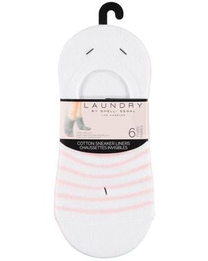 Laundry by Shelli Segal 6-Pack No-Show Liner Socks - White