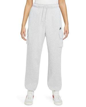 Nike Oversize Fleece Cargo Sweatpants - White