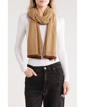Portolano Colorblock Cashmere Scarf - Black
