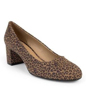 Aerosoles Faux Leather Pump - Brown
