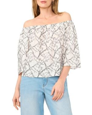 1.STATE Off The Shoulder Top - White