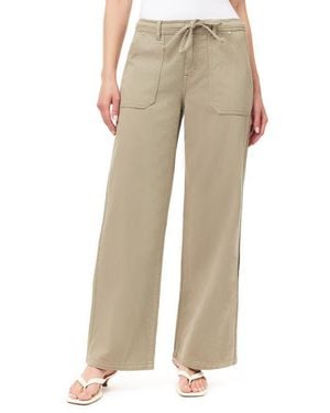 Kensie Drapey Easy Drawstring Pants - Natural