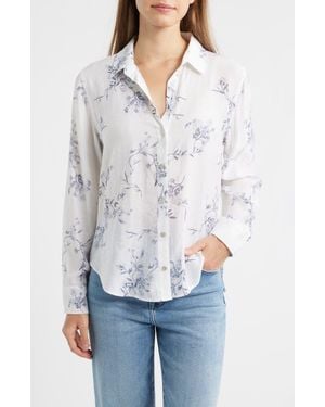 Cloth & Stone Print Button-Up Shirt - White
