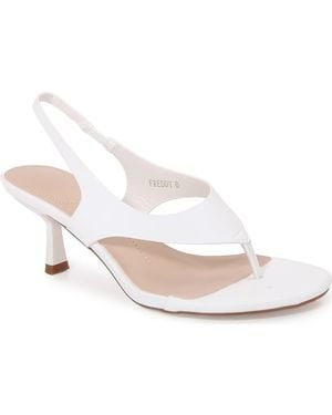 BERNESS Freddy Kitten Heel Thong Sandal - White