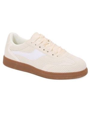 BERNESS Corduroy Lace Up Sneaker - White