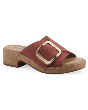 White Mountain Filipia Block Heel Sandal - Brown