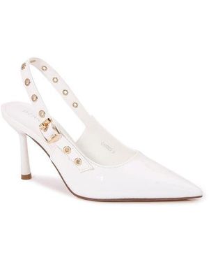 BERNESS Candes Grommet Slingback Pump - White