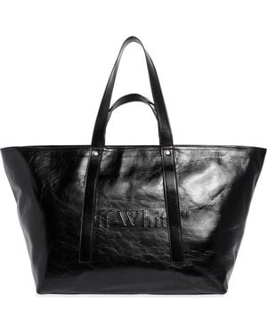 Off-White c/o Virgil Abloh Bookish Day Off Leather Tote Bag - Black