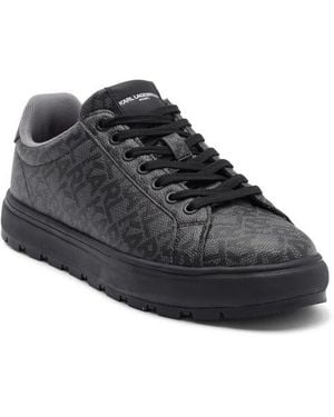 KARL LAGERFELD Allover Logo Sneaker - Black