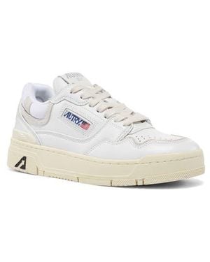 Autry Clc Mixed Media Low Top Sneaker - White