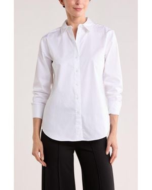 Nordstrom Rack Boyfriend Fit Poplin Shirt - White