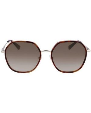 Longchamp Roseau 58Mm Gradient Rectangular Sunglasses - Brown