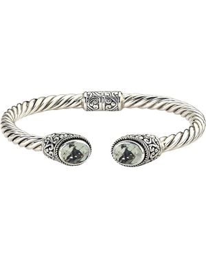 Samuel B. Oval Topaz Open Cuff Bracelet - Multicolor