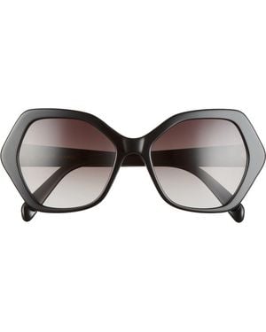 Celine 56Mm Gradient Geometric Sunglasses - Brown