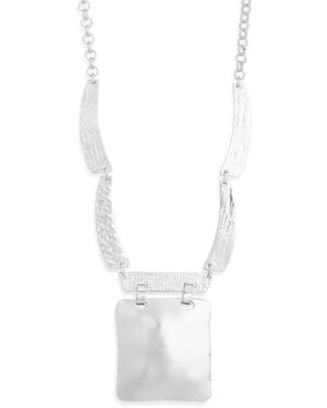 Karine Sultan Square Pendant Necklace - White