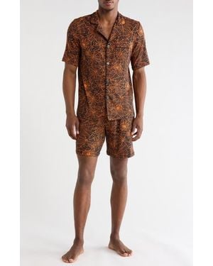 ENZOS INACTIVE WEAR Enzo's Dixie Short Pajamas - Brown
