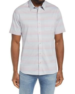 Travis Mathew Increments Short Sleeve Button-Down Shirt - White