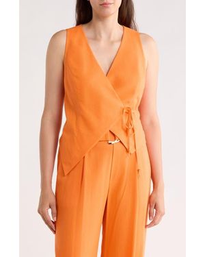 Gemma Jane Wrap Front Vest Top - Orange