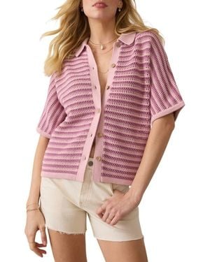 Faherty Seacoast Open Stitch Cotton Shirt - Red