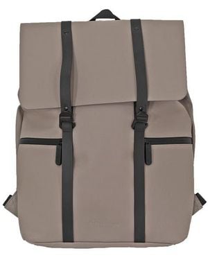 Duchamp Foldover Rubberized Laptop Backpack - Brown