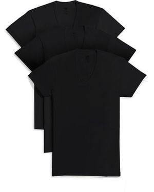 2xist Slim Fit 3-Pack Cotton T-Shirt - Black